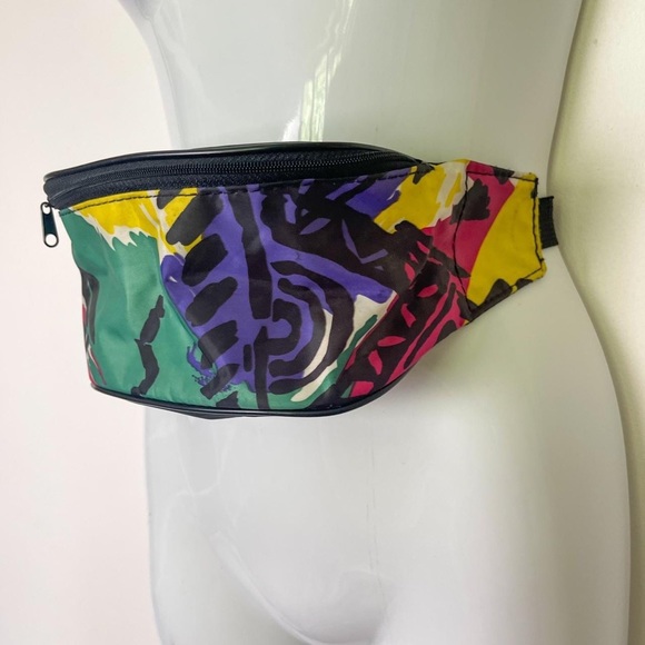 Vintage 80s 90s Festival Bright Rave Bum Bag - Picture 4 of 6
